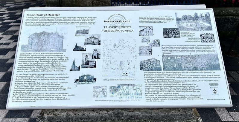 Tannery Street/ Forbes Park Area Marker. Click for full size. Tannery Street/ Forbes Park Area Marker image. Click for full size.