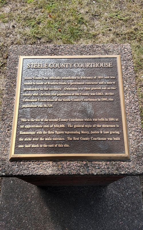Steele County Courthouse Marker. Click for full size. Steele County Courthouse Marker image. Click for full size.