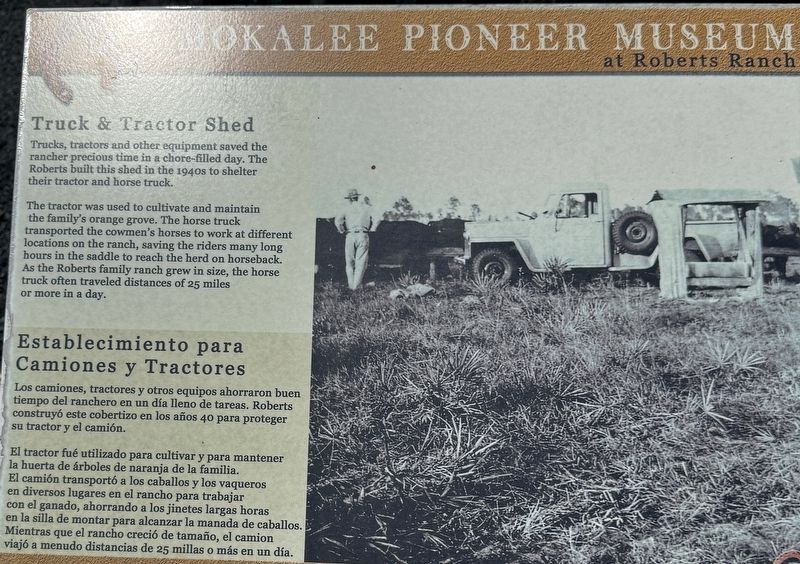 Truck & Tractor Shed Marker. Click for full size. Truck & Tractor Shed Marker image. Click for full size.