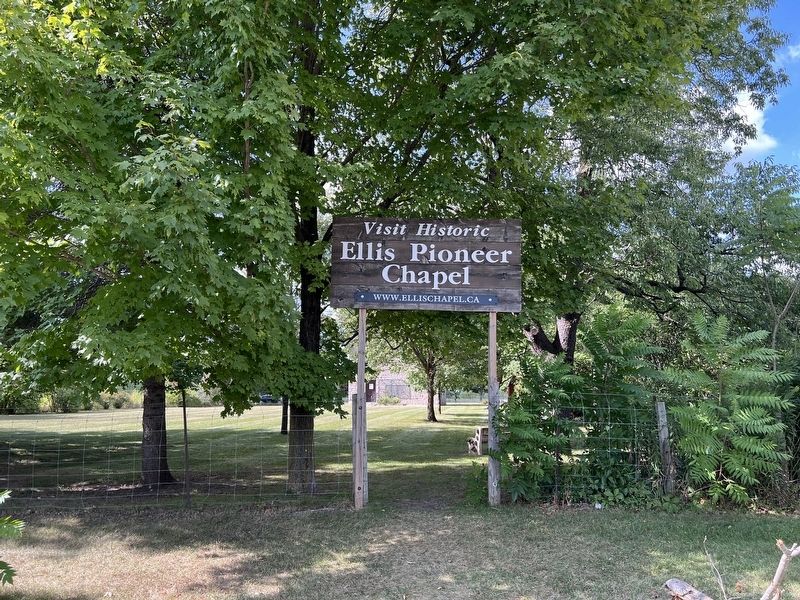 The Settlement of Puslinch marker pedestrian entrance from the Highway 401 OnRoute services area. Click for full size. The Settlement of Puslinch marker pedestrian entrance from the Highway 401 OnRoute services area image. Click for full size.