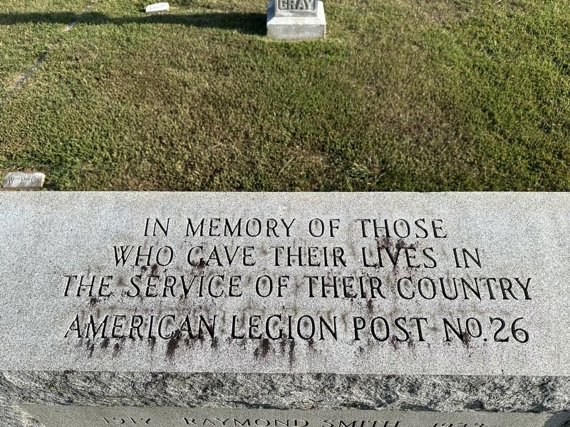 Veterans Memorial - top face. Click for full size. Veterans Memorial - top face image. Click for full size.