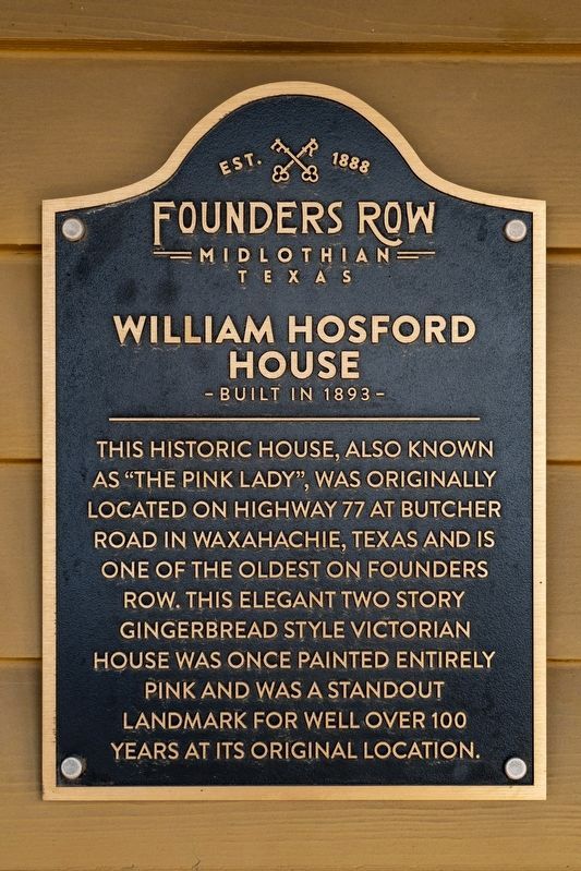 William Hosford House Marker image. Click for full size.