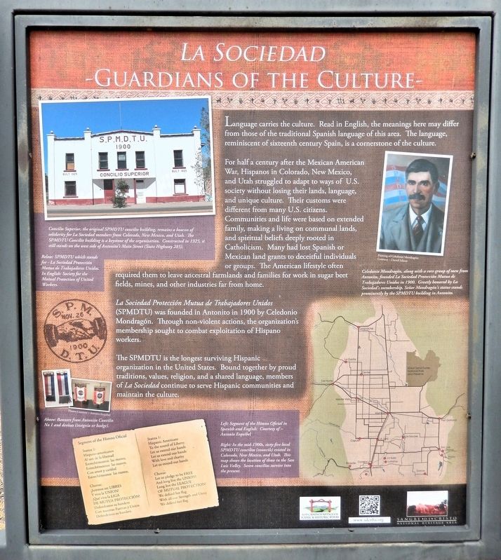 <i>La Sociedad</i> Marker. Click for full size. <i>La Sociedad</i> Marker image. Click for full size.