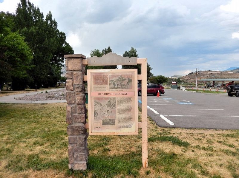 History of Ridgway Marker (<i>south side</i>). Click for full size. History of Ridgway Marker (<i>south side</i>) image. Click for full size.
