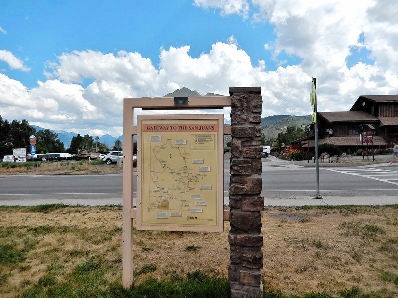 Gateway to the San Juans Marker (<i>north side</i>). Click for full size. Gateway to the San Juans Marker (<i>north side</i>) image. Click for full size.
