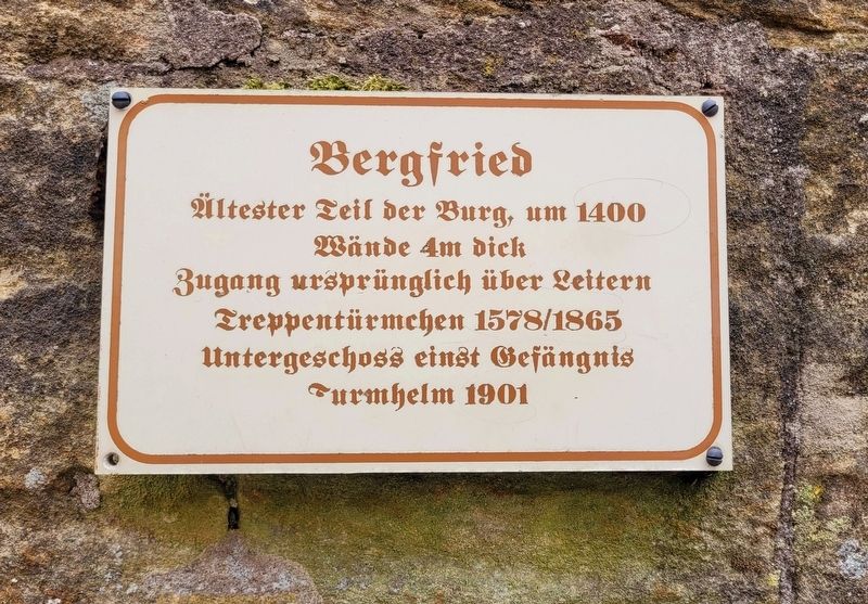 Bergfried / Main Tower Marker. Click for full size. Bergfried / Main Tower Marker image. Click for full size.
