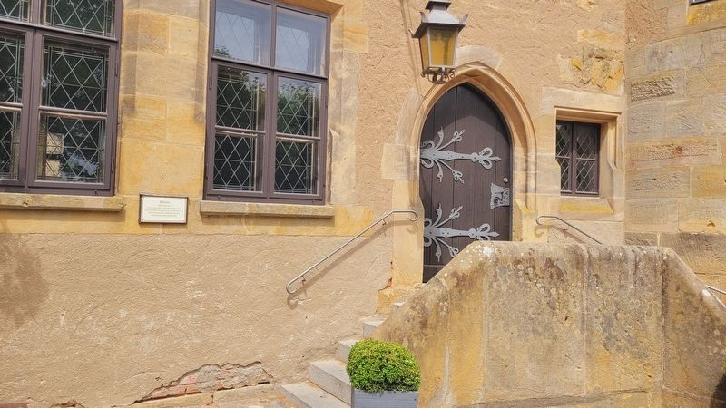 The entrance to the Palas building and Marker. Click for full size. The entrance to the Palas building and Marker image. Click for full size.