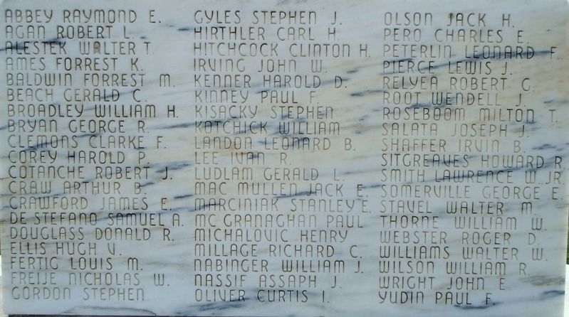 IBM Plant #1 World War II Memorial Honored Dead image. Click for full size.