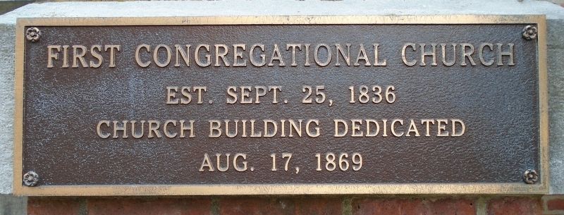 First Congregational Church Marker. Click for full size. First Congregational Church Marker image. Click for full size.