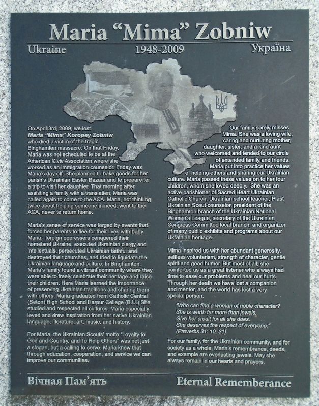 Zobniw Marker at ACA Memorial image. Click for full size.