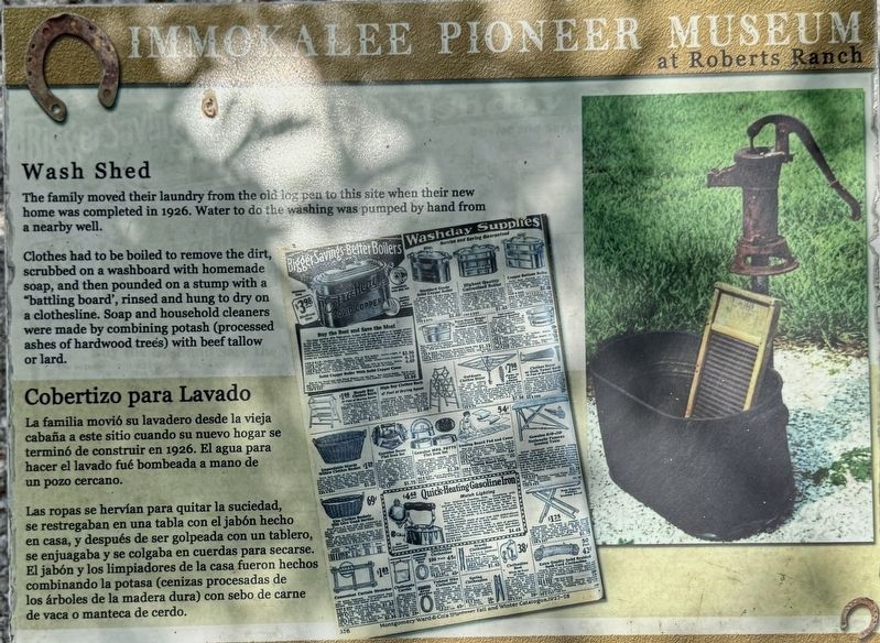 Wash Shed Marker. Click for full size. Wash Shed Marker image. Click for full size.