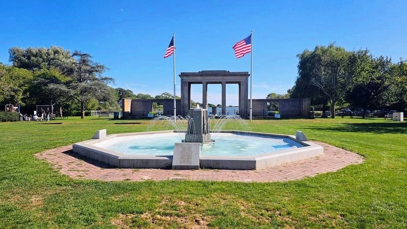 Southampton World War II and Korean War Veterans Memorial image. Click for full size.