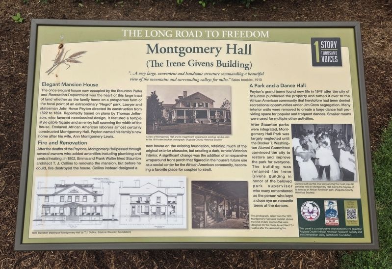Montgomery Hall Marker. Click for full size. Montgomery Hall Marker image. Click for full size.