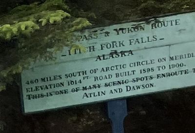 Pitch Fork Falls Marker. Click for full size. Pitch Fork Falls Marker image. Click for full size.