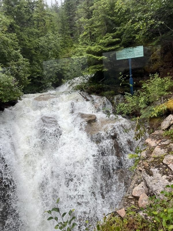 Pitch Fork Falls Marker. Click for full size. Pitch Fork Falls Marker image. Click for full size.