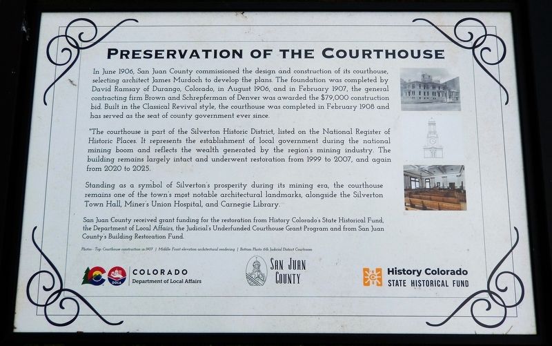 Preservation of the Courthouse Marker. Click for full size. Preservation of the Courthouse Marker image. Click for full size.