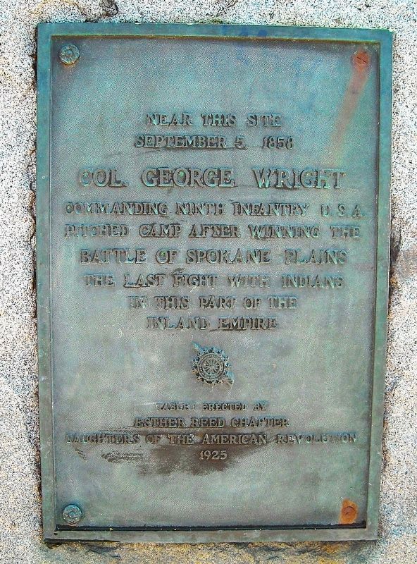 Col George Wright Marker. Click for full size. Col George Wright Marker image. Click for full size.
