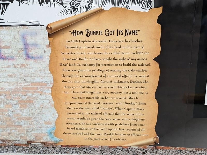 How Bunkie Got Its Name Marker. Click for full size. How Bunkie Got Its Name Marker image. Click for full size.