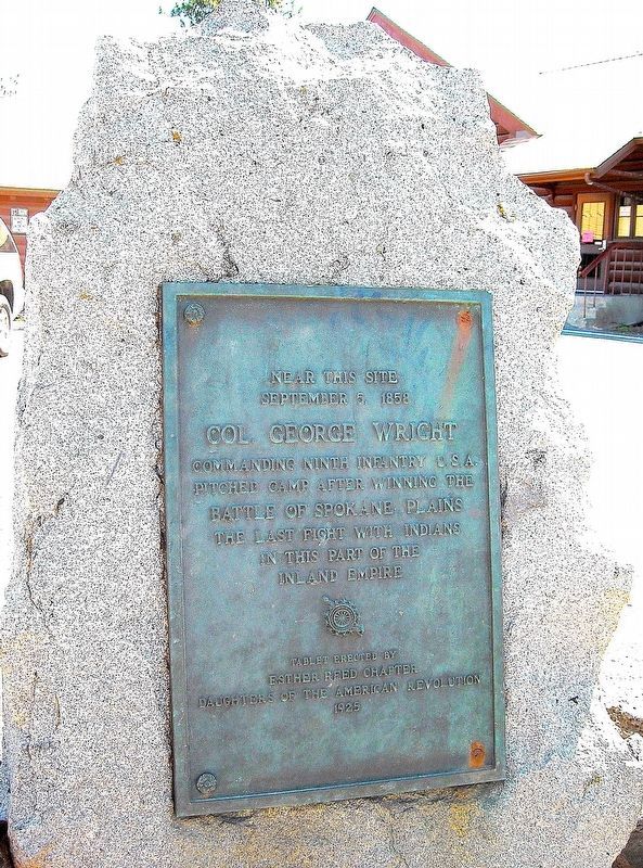 Col. George Wright Marker. Click for full size. Col. George Wright Marker image. Click for full size.