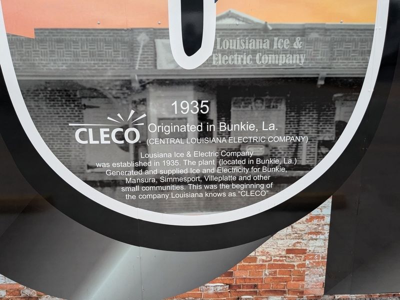 CLECO Originated in Bunkie, LA Marker. Click for full size. CLECO Originated in Bunkie, LA Marker image. Click for full size.
