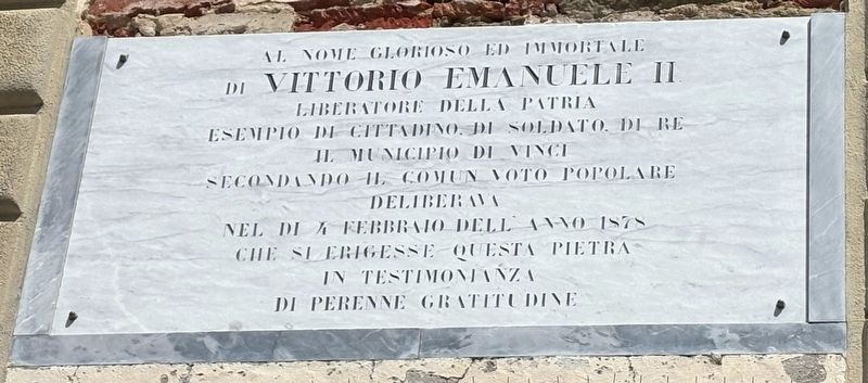 Victor Emmanuel II Marker. Click for full size. Victor Emmanuel II Marker image. Click for full size.