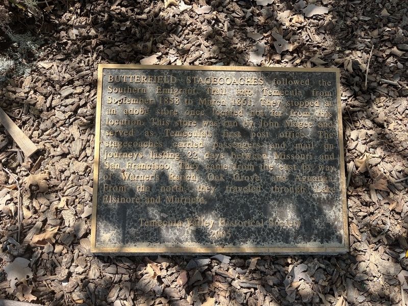 Butterfield Stagecoaches Marker image. Click for full size.