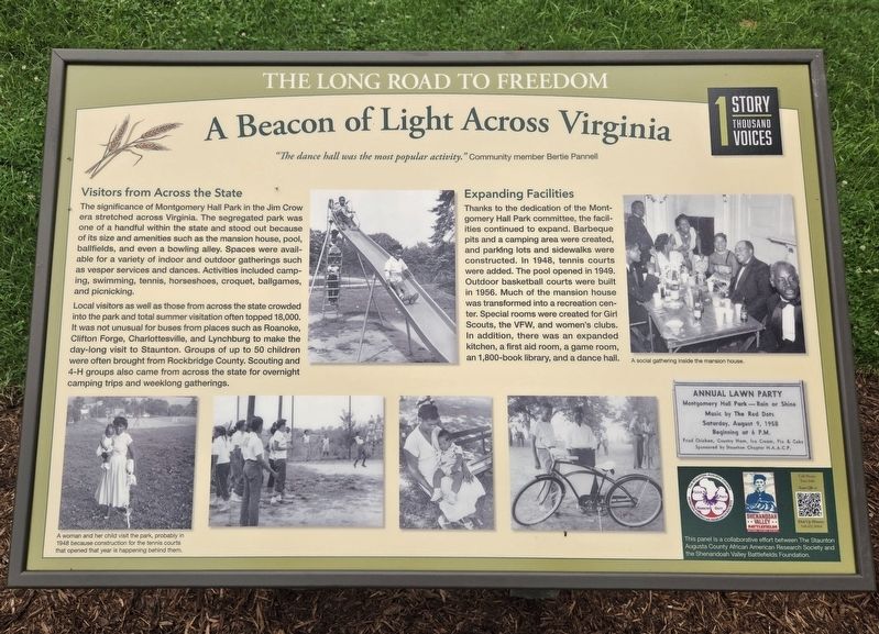 A Beacon of Light Across Virginia Marker image. Click for full size.
