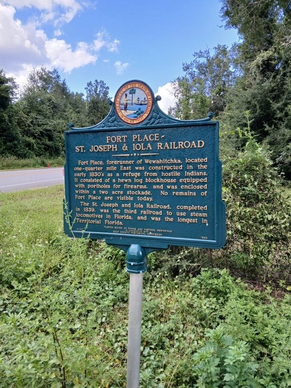 Fort Place ~ St. Joseph and Iola Railroad Marker image. Click for full size.