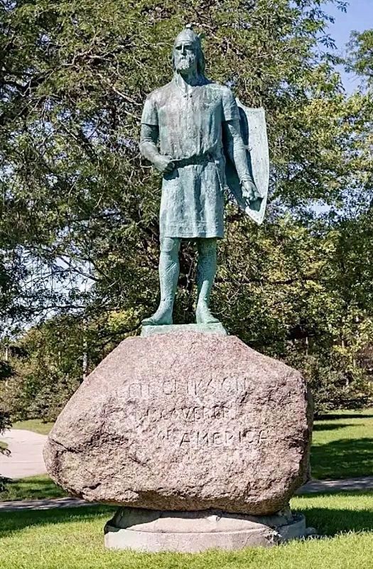 Leif Erikson Statue and Marker. Click for full size. Leif Erikson Statue and Marker image. Click for full size.