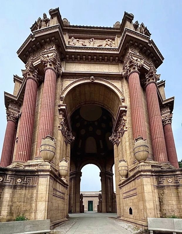 Palace of Fine Arts, and Marker image. Click for full size.