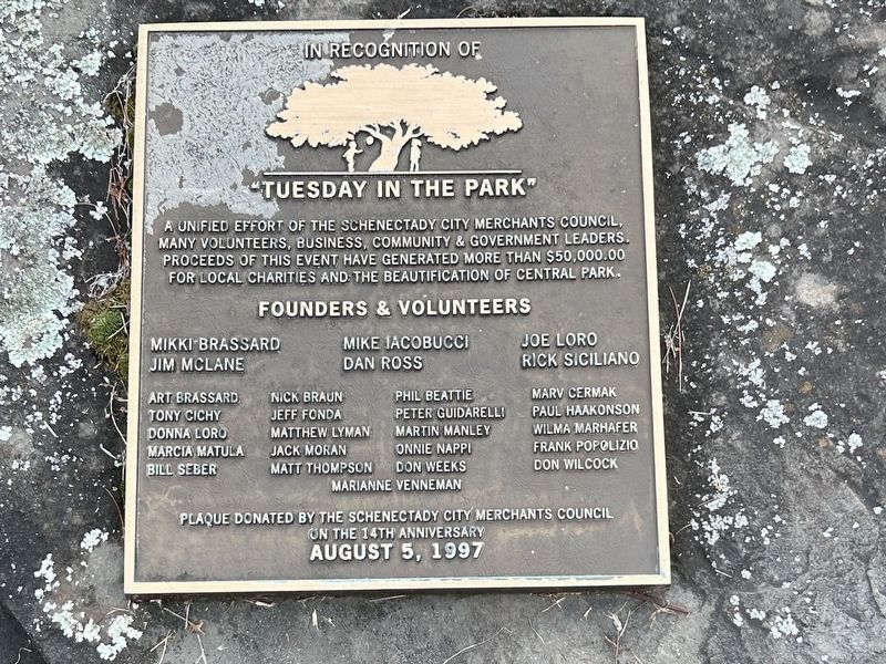 Tuesday in the Park Marker. Click for full size. Tuesday in the Park Marker image. Click for full size.