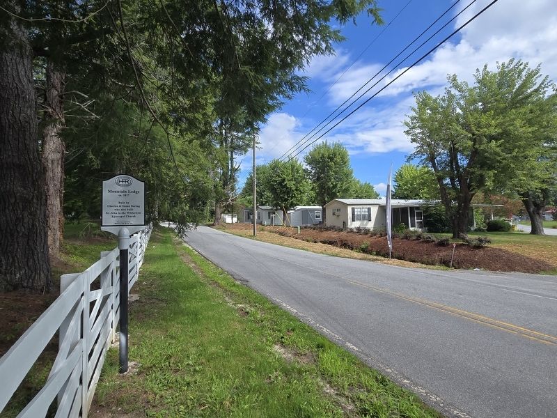 Mountain Lodge Marker looking north on Rutledge Drive image. Click for full size.