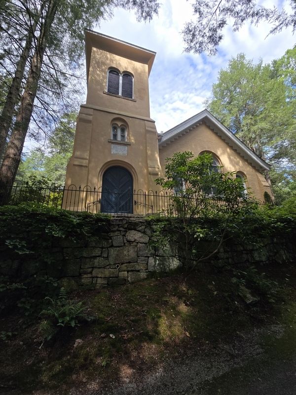 St. John in the Wilderness Marker above the sanctuary entrance image. Click for full size.