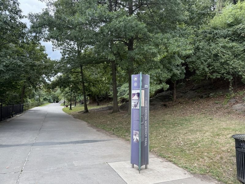 Old Croton Aqueduct Trail Marker. Click for full size. Old Croton Aqueduct Trail Marker image. Click for full size.
