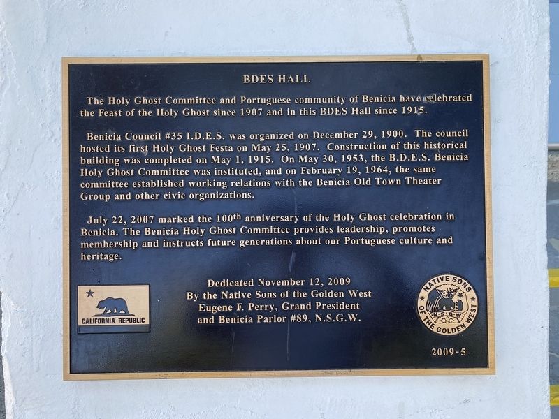 BDES Hall Marker. Click for full size. BDES Hall Marker image. Click for full size.