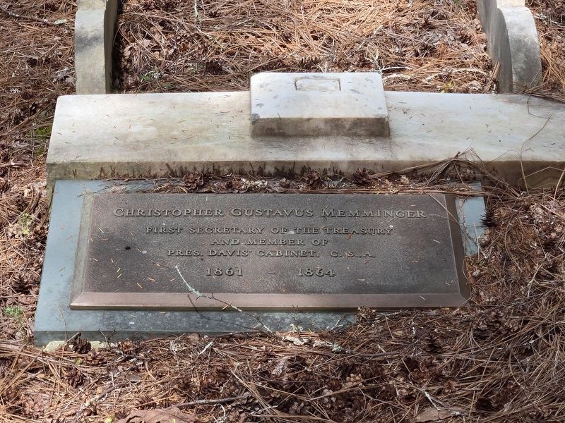 Christopher Gustavus Memminger Grave Marker, St John in the Wilderness Episcopal Church cemetery. Click for full size. Christopher Gustavus Memminger Grave Marker, St John in the Wilderness Episcopal Church cemetery image. Click for full size.