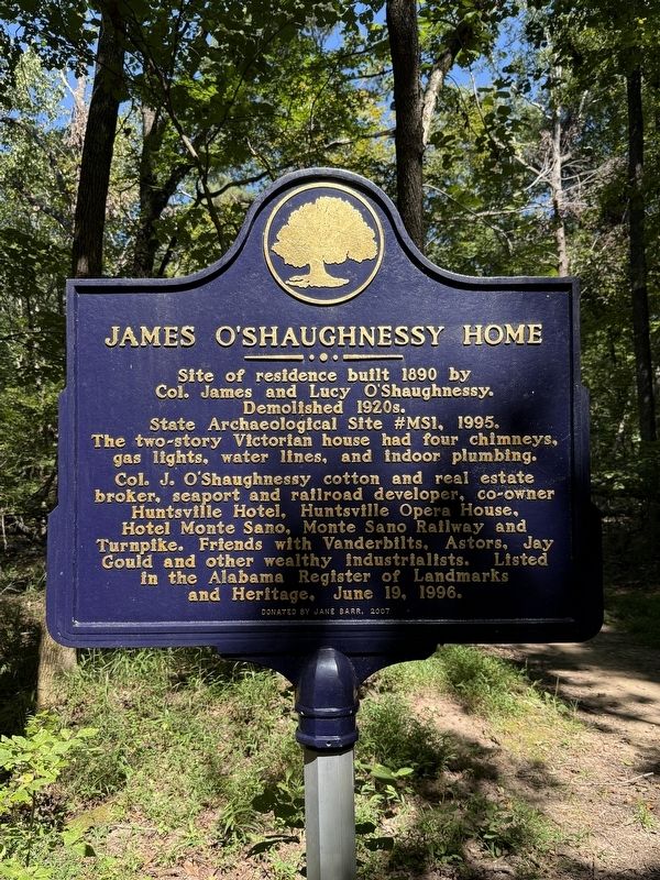 James O'Shaughnessy Home Marker image. Click for full size.