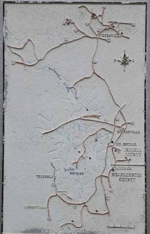 Closeup of the map from the Early History Marker image. Click for full size.