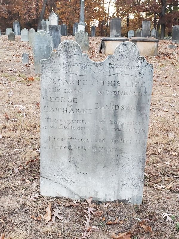 Gravesite of George and Catherine Davidson,early pioneers mentioned in Early History Marker image. Click for full size.