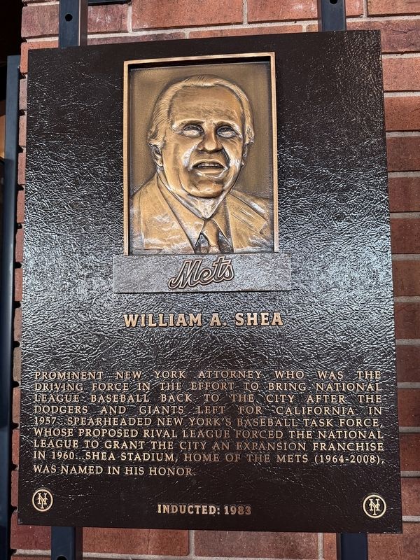 William A. Shea Marker. Click for full size. William A. Shea Marker image. Click for full size.