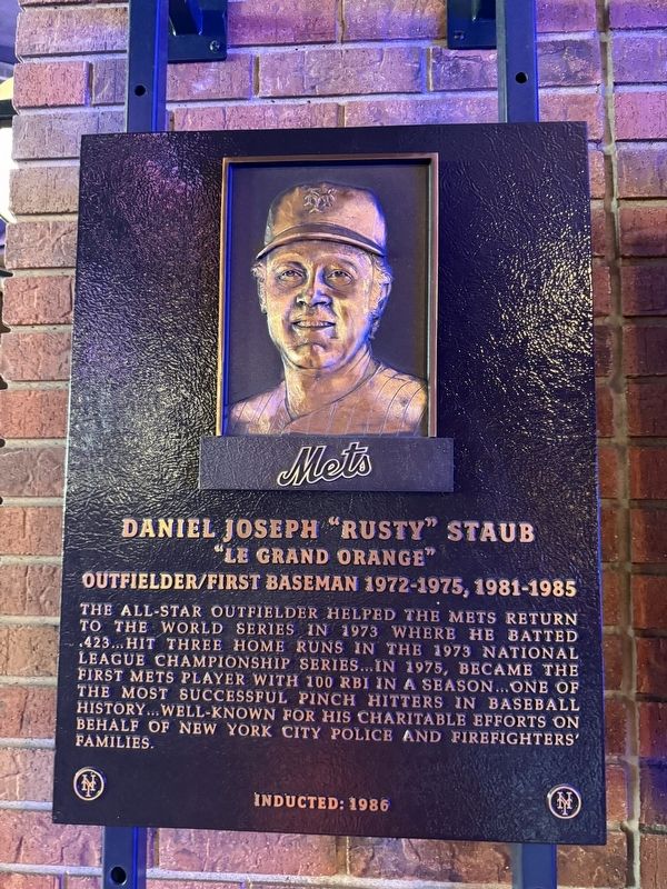 Daniel Joseph "Rusty" Staub Marker image. Click for full size.