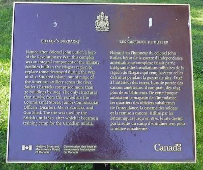 Butler's Barracks - Marker image. Click for full size.