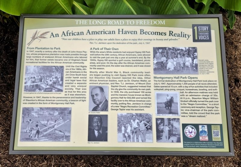 An African American Haven Becomes Reality Marker. Click for full size. An African American Haven Becomes Reality Marker image. Click for full size.