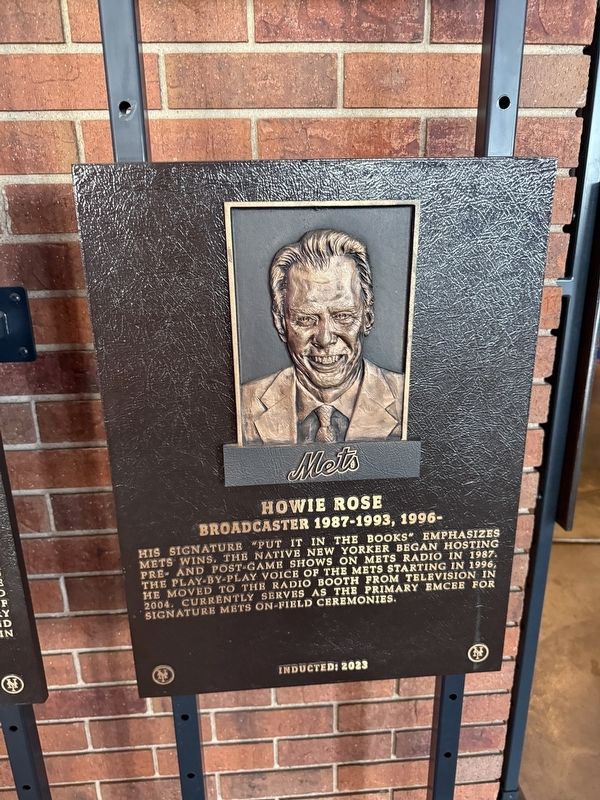 Howie Rose Marker. Click for full size. Howie Rose Marker image. Click for full size.