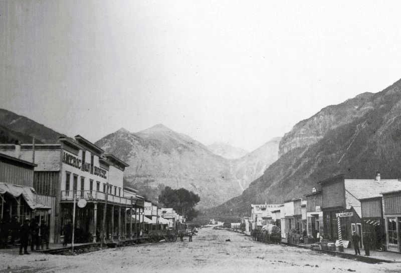 Marker detail: Colorado Avenue (Main Street)<br>late 1890s. Click for full size. Marker detail: Colorado Avenue (Main Street)<br>late 1890s image. Click for full size.