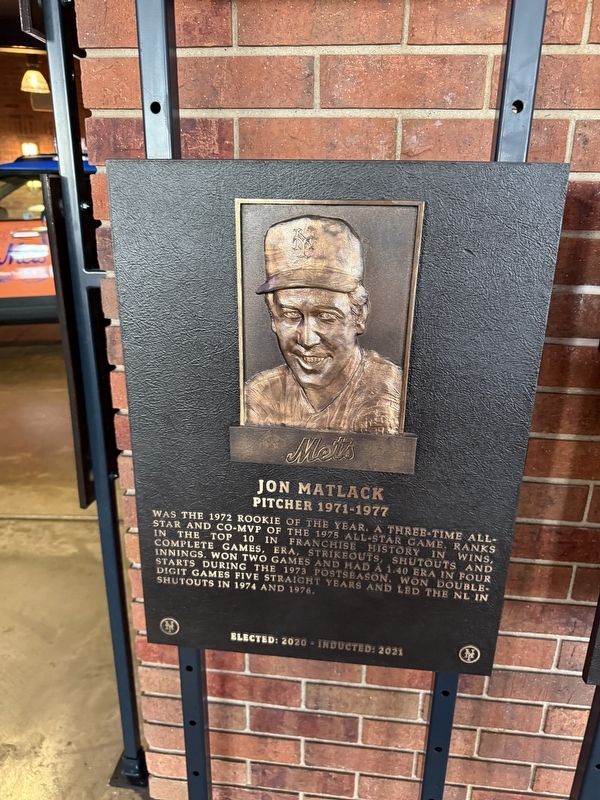Jon Matlack Marker. Click for full size. Jon Matlack Marker image. Click for full size.