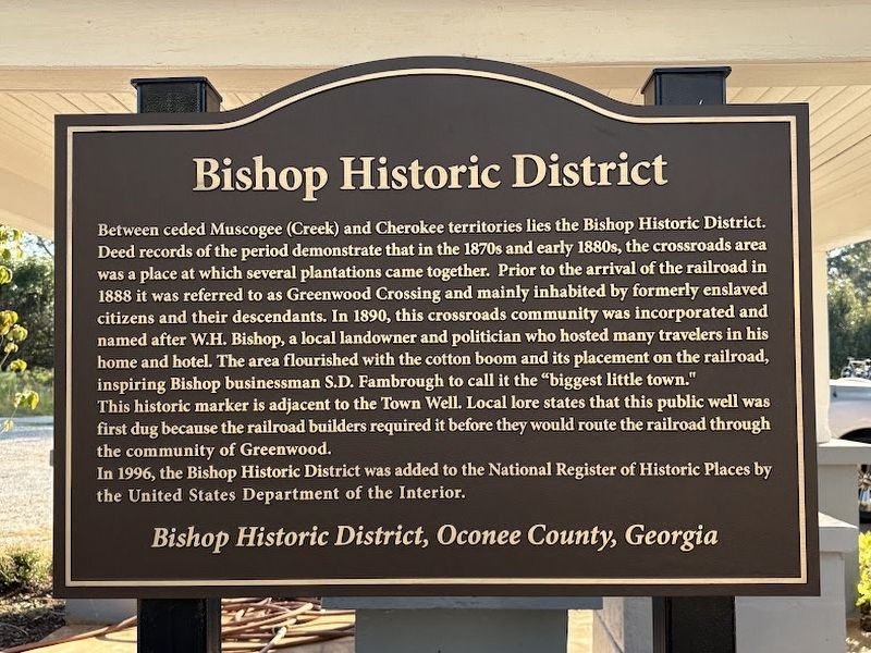 Bishop Historic District Marker image. Click for full size.