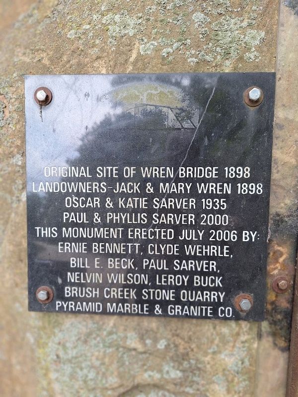 Original Site of Wren Bridge Marker image. Click for full size.