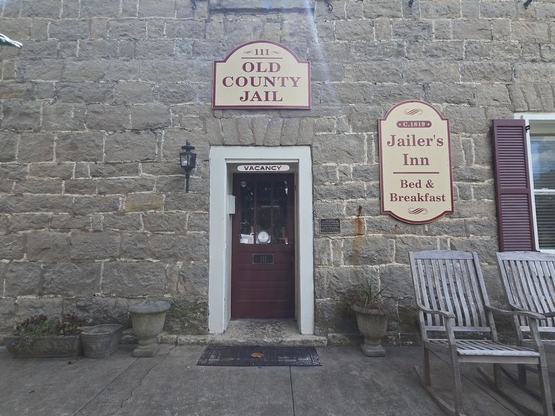 Old County Jail - 1819 Marker to the right of the front door. Click for full size. Old County Jail - 1819 Marker to the right of the front door image. Click for full size.