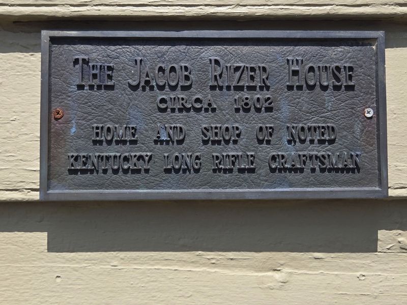 The Jacob Rizer House Marker image. Click for full size.